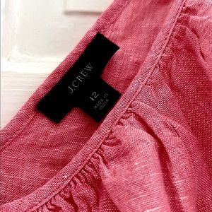 J. Crew Pink linen button down